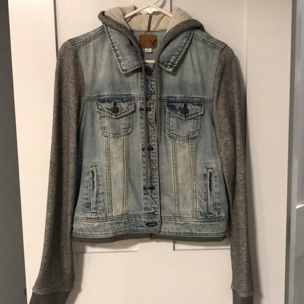 American Eagle jean/sweatshirt jacket